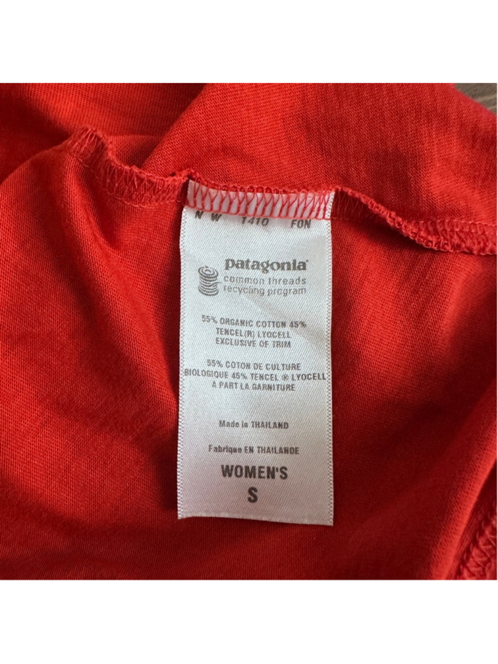 Patagonia W's Lithia Dress Womens S Orange Halter Organic Cotton Tencel READ - Picture 8 of 12